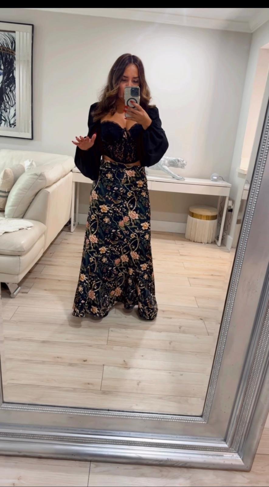 Conjunto Floral Negro — 3