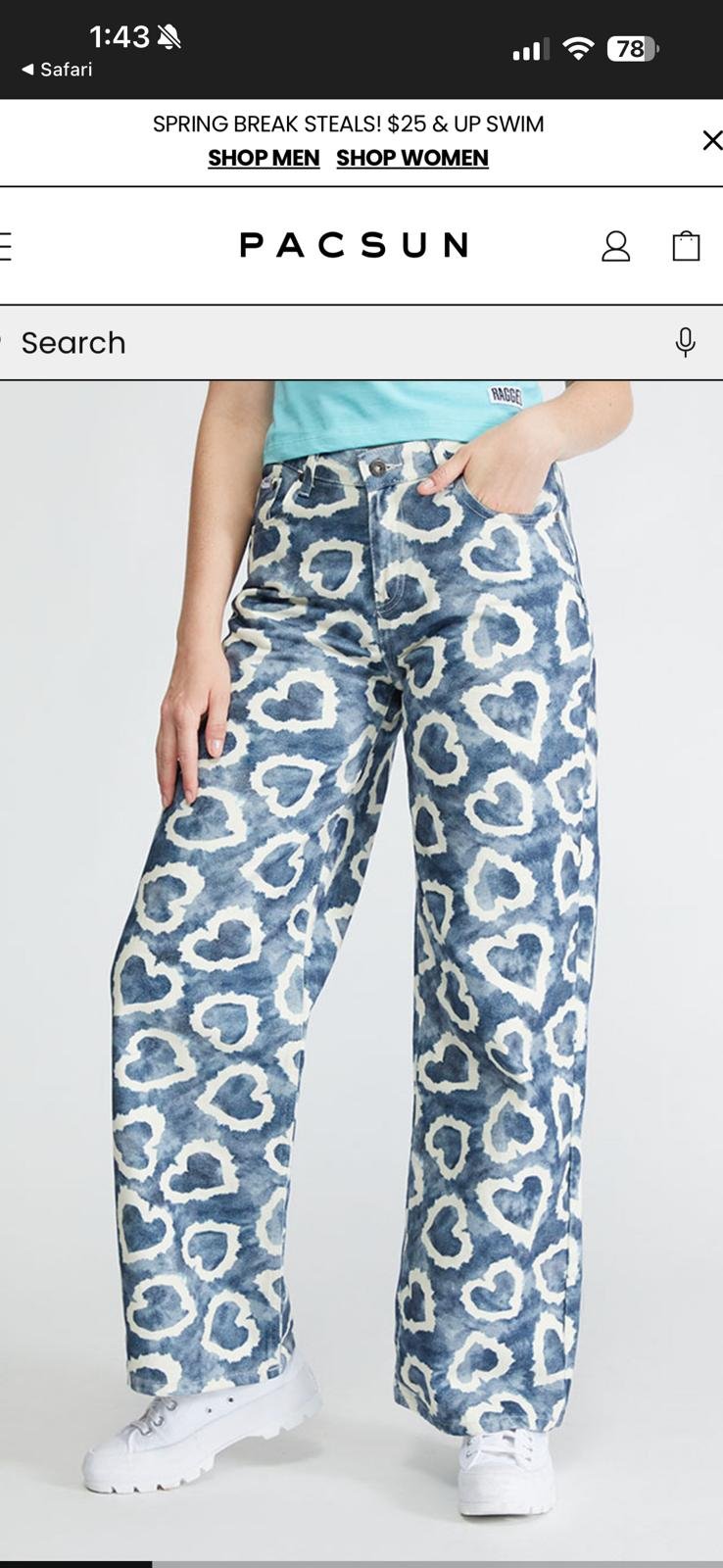 Pantalón Denim Corazones