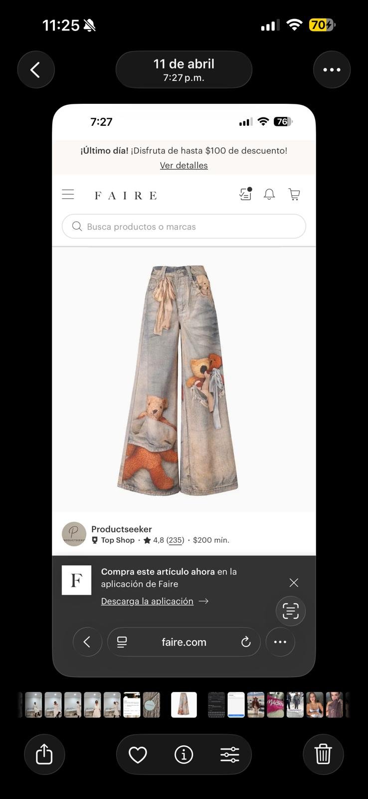 Pantalón Denim Osos